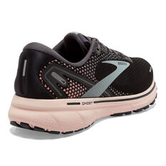 Brooks Ghost 14 Womens Running Shoes, Black/Pink, rebel_hi-res