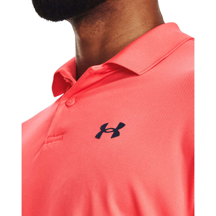 Under Armour Mens Performance 3.0 Polo Shirt Red L, Red, rebel_hi-res