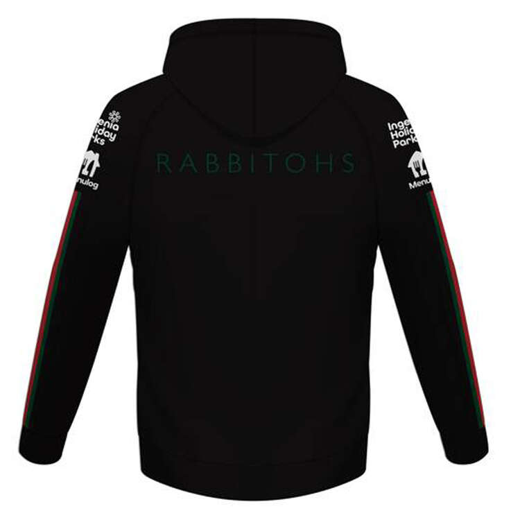 South Sydney Rabbitohs Mens 2024 Team Hoodie Black S, Black, rebel_hi-res