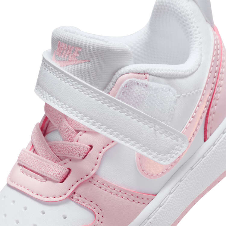 Nike Court Borough Low Recraft Toddlers Shoes, White/Pink, rebel_hi-res