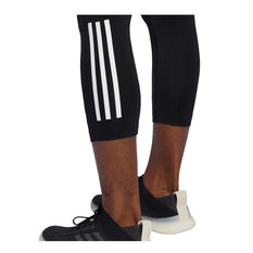 adidas Mens 3/4 3-Stripes Tights, Black, rebel_hi-res