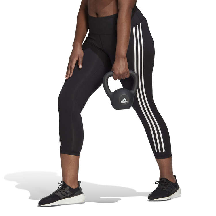 adidas Womens Optime Trainicons 7/8 Tights Plus Black XL, Black, rebel_hi-res