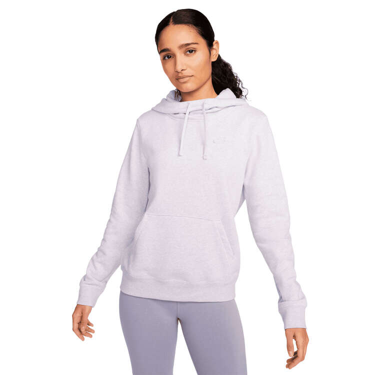 Nike Womens Sportswear Club Fleece Funnel-Neck Hoodie Purple XS, Purple, rebel_hi-res