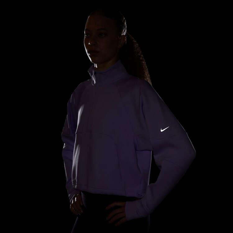 Nike Womens Dri-FIT Prima 1/2 Zip Training Top, Lilac, rebel_hi-res