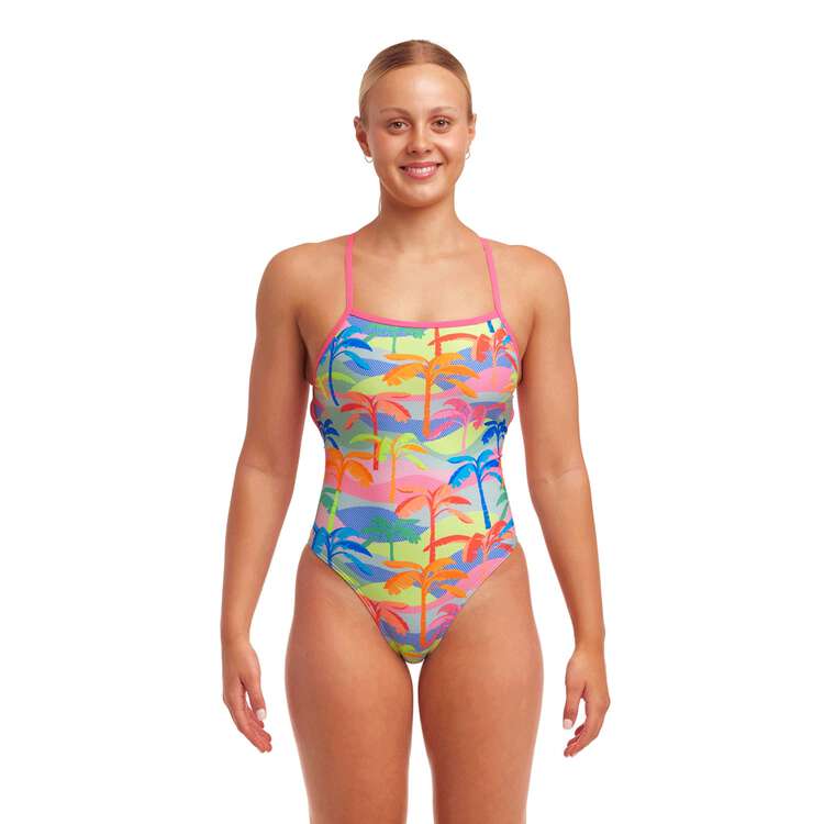 Funkita Womens Strapped In One Piece Swimsuit, Pokapalm, rebel_hi-res