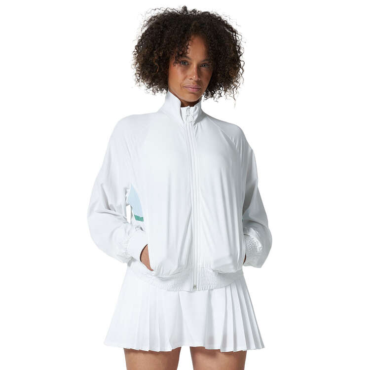 Ell/Voo Womens Tennis Jacket White XXS, White, rebel_hi-res