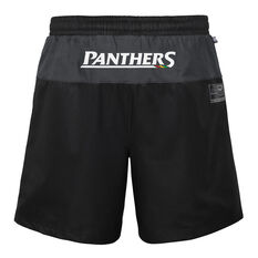 Penrith Panthers Mens Performance Shorts Black S, Black, rebel_hi-res