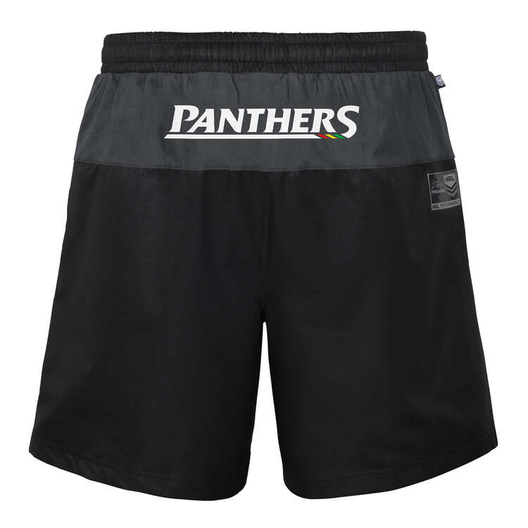 Penrith Panthers 2023 Mens Performance Shorts Black S, Black, rebel_hi-res