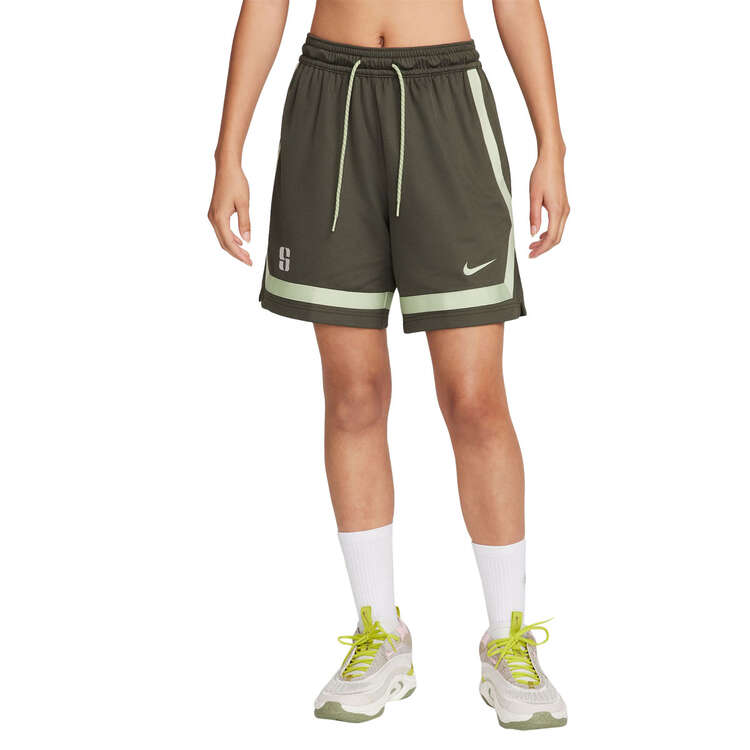 Nike Womens Dri-FIT Sabrina Basketball Shorts Green M, Green, rebel_hi-res