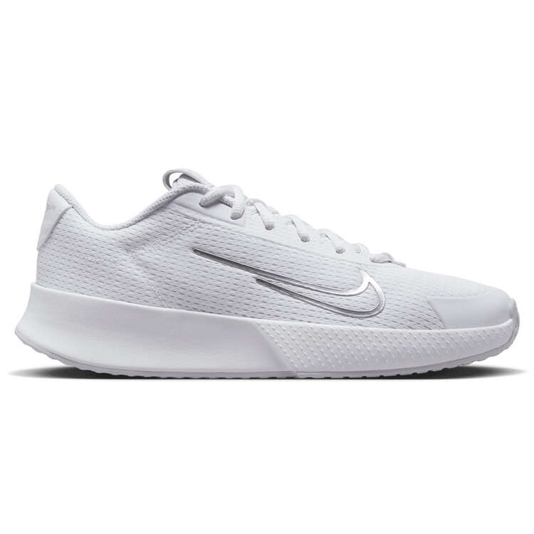 NikeCourt Vapor Lite 2 Womens Tennis Shoes, White/Silver, rebel_hi-res