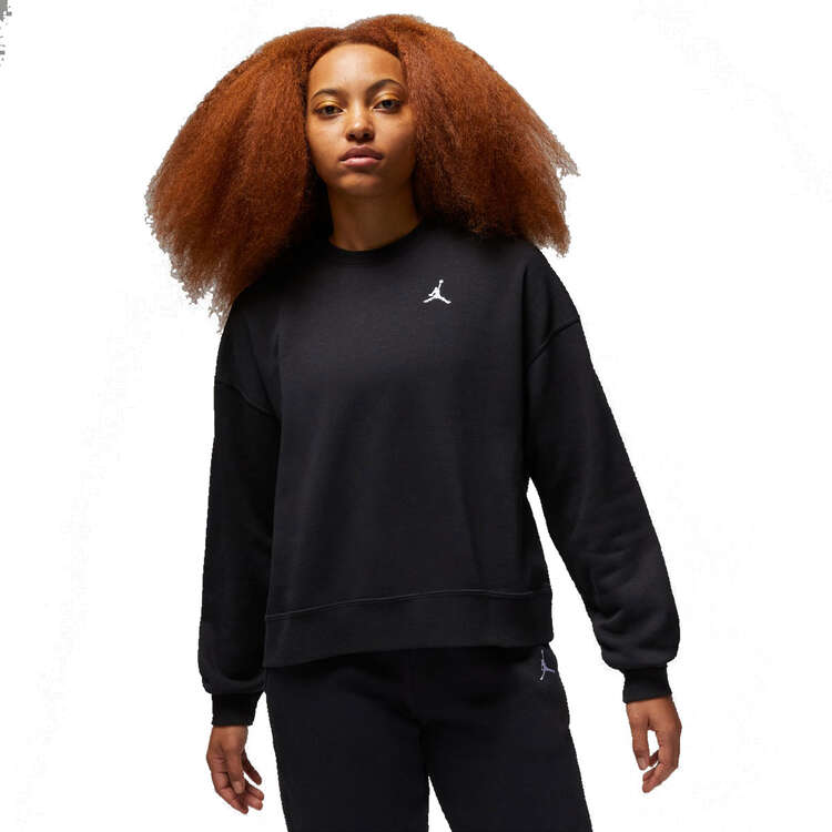 Jordan Womens Brooklyn Fleece Sweatshirt Black XS, Black, rebel_hi-res