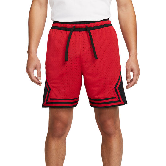 Jordan Mens Dri-FIT Air Diamond Shorts, Red/Black, rebel_hi-res
