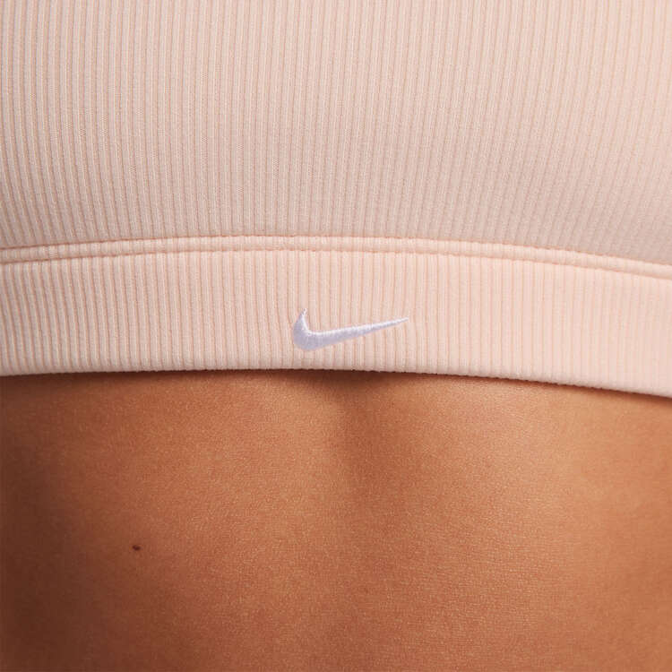 Nike Womens Dri-FIT Alate All U Ribbed Sports Bra, Pink, rebel_hi-res