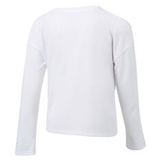 Nike Girls Iridescent Futura Long Sleeve Tee White 4, White, rebel_hi-res