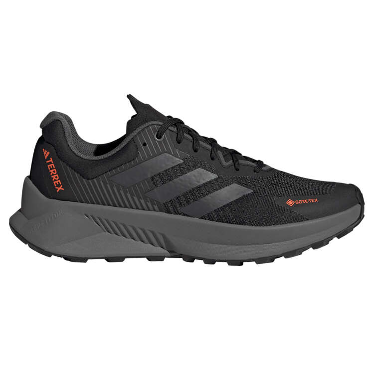 adidas Terrex Soulstride Flow GTX Mens Trail Running Shoes Black/Grey US 6, Black/Grey, rebel_hi-res