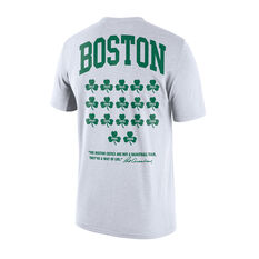 Boston Celtics Courtside City Mixtape Nike NBA Mens Tee White S, White, rebel_hi-res