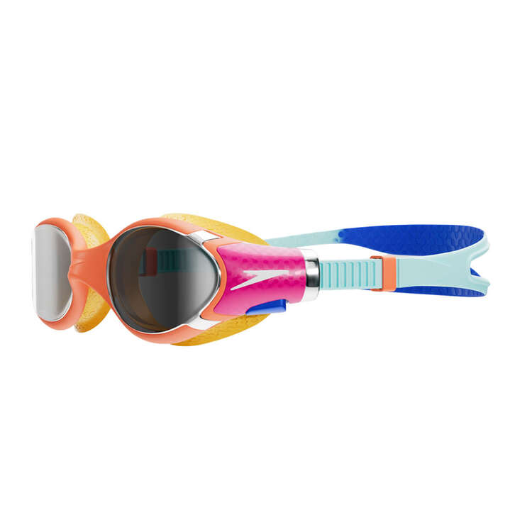 Speedo Biofuse 2 Mirror Junior Swim Goggles Blue/Orange, , rebel_hi-res