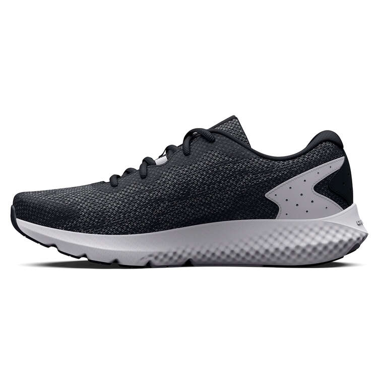 Under Armour Charged Rogue 3 Knit Mens Running Shoes Black/White US 7, Black/White, rebel_hi-res