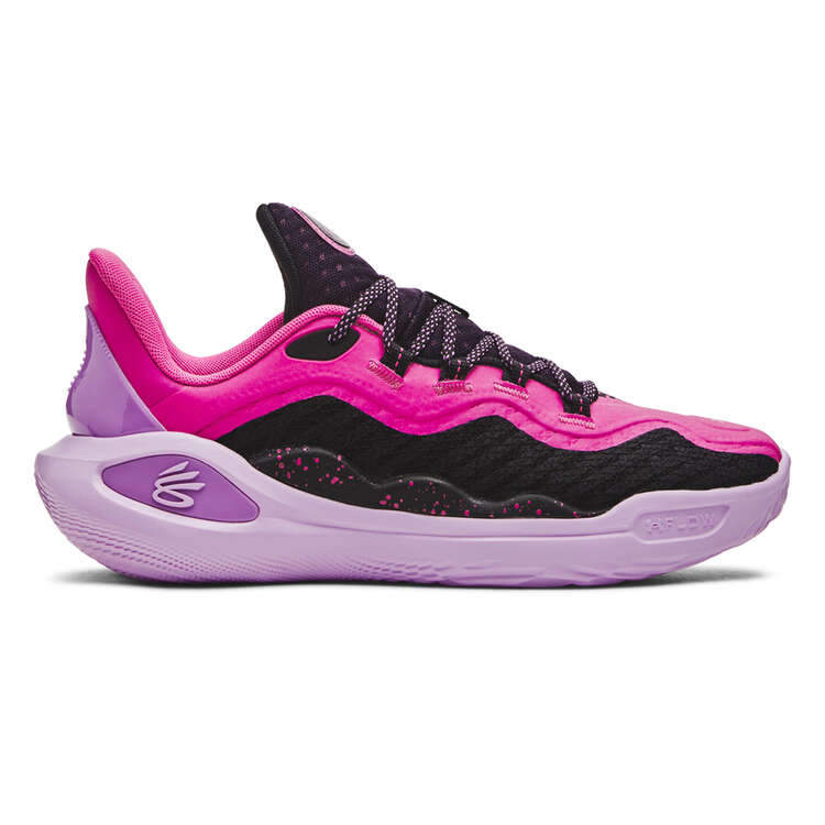 Under Armour Curry 11 Girl Dad Basketball Shoes Pink US Mens 7 / Womens 8.5, Pink, rebel_hi-res