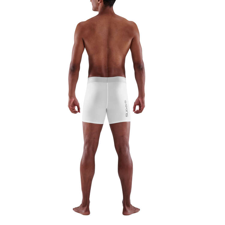 SKINS Mens Series 1 Compression Shorts, White, rebel_hi-res