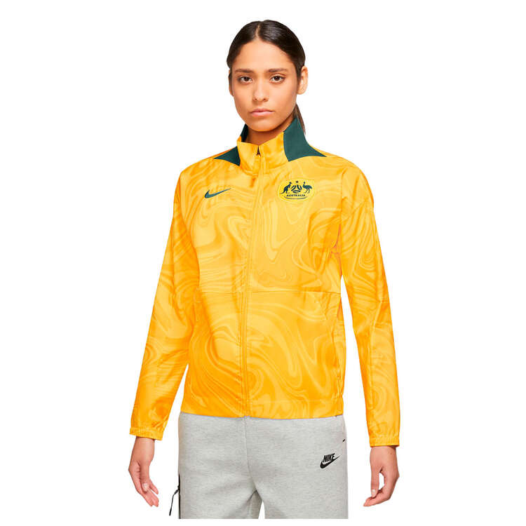 Nike Australia Womens Dri-FIT Football Jacket Gold S, Gold, rebel_hi-res