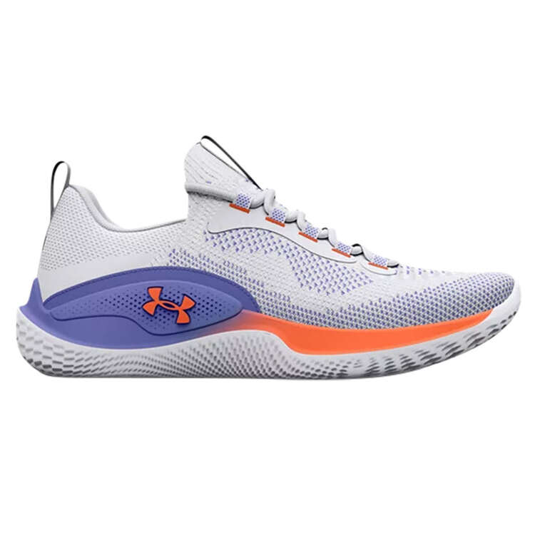 Under Armour Flow Dynamic Womens Training Shoes, White/Blue, rebel_hi-res