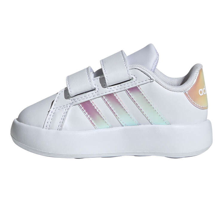 adidas Grand Court 2.0 Toddlers Shoes White/Metallic US 4, White/Metallic, rebel_hi-res