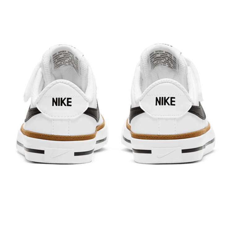 Nike Court Legacy PS Kids Casual Shoes, White/Black, rebel_hi-res