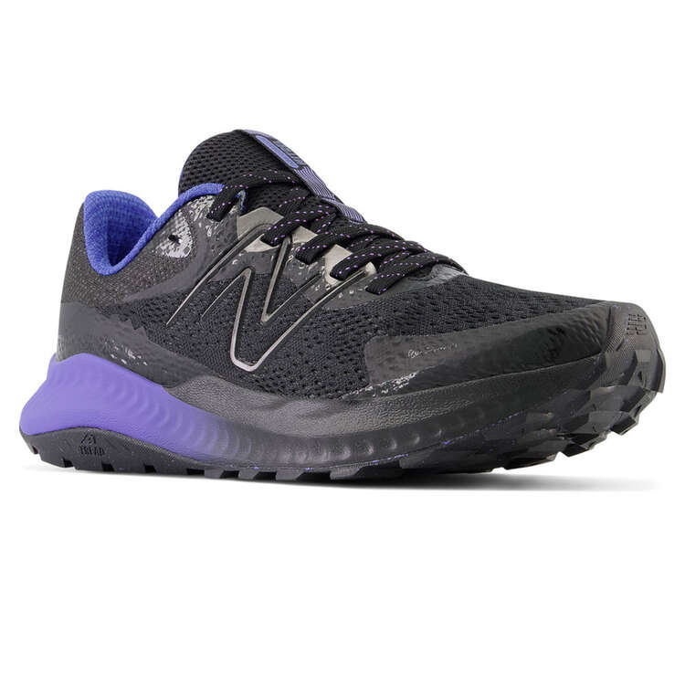 New Balance DynaSoft Nitrel v5 Womens Trail Running Shoes, Black/Purple, rebel_hi-res