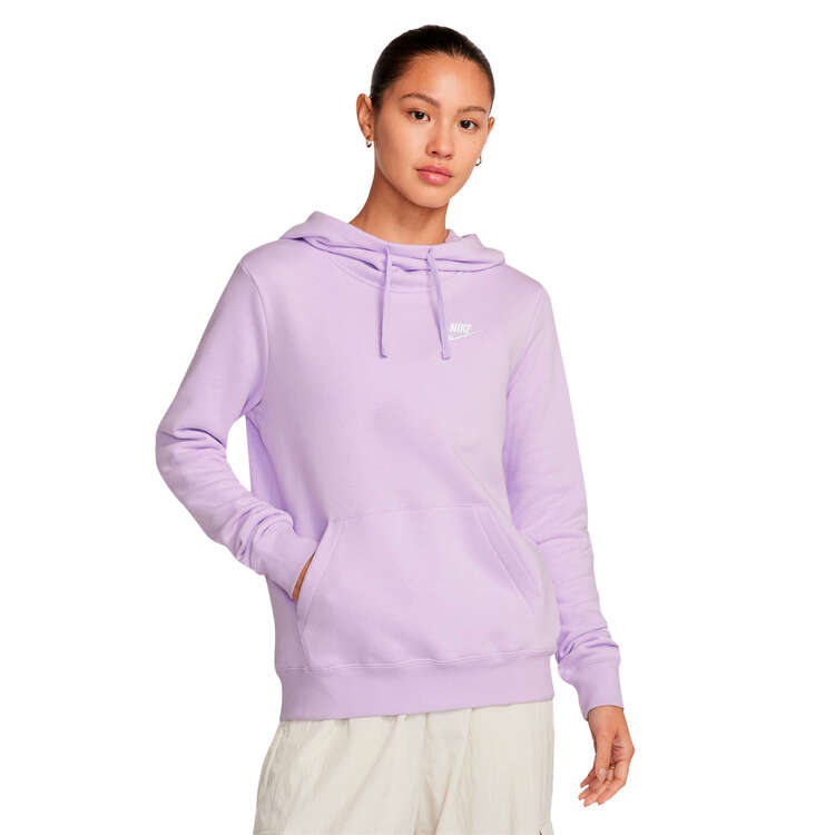 Nike Womens Sportswear Club Fleece Funnel-Neck Hoodie Violet XS, Violet, rebel_hi-res