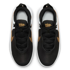 Nike Team Hustle D 10 Kids Basketball Shoes, Black/Gold, rebel_hi-res