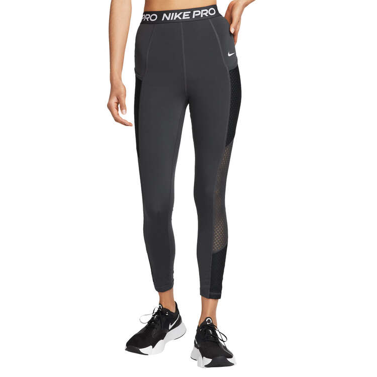 Nike Pro Womens Dri-FIT High Waisted 7/8 Tights Grey M
