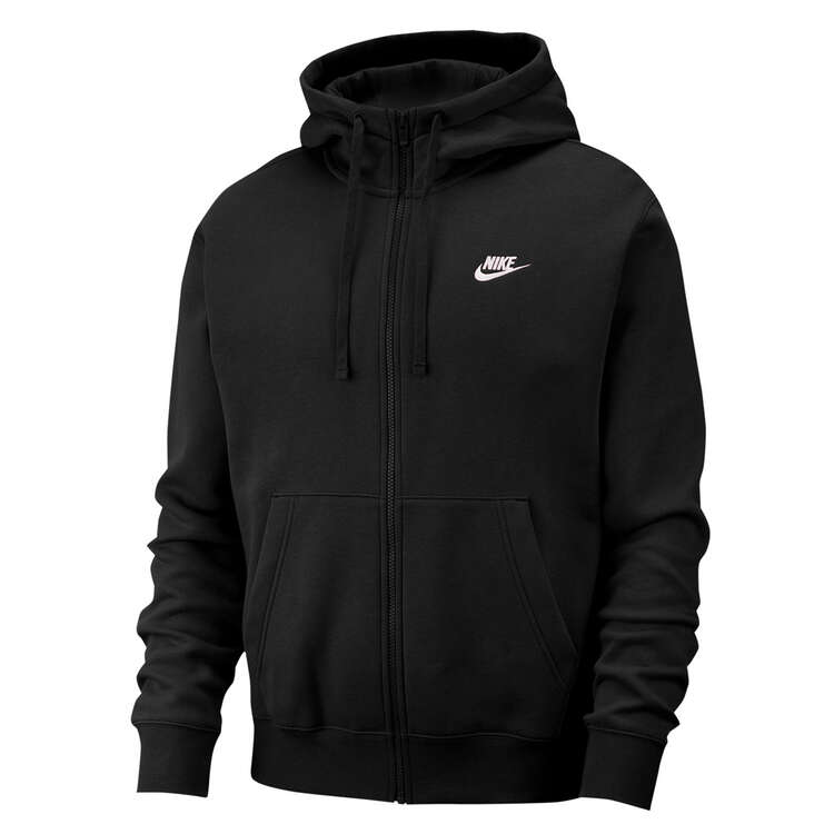 Nike Mens Sportswear Club Fleece Full-Zip Hoodie, Black, rebel_hi-res