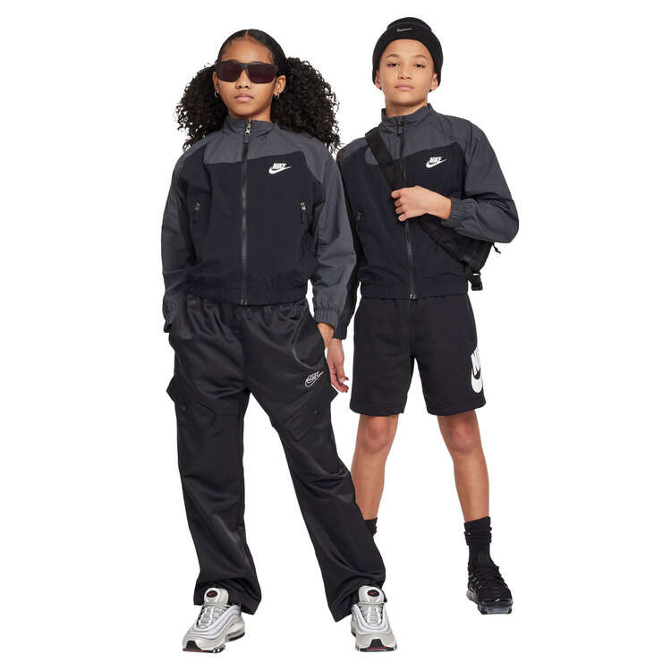 Nike Kids Sportswear Amplify Woven Jacket, Black/Grey, rebel_hi-res