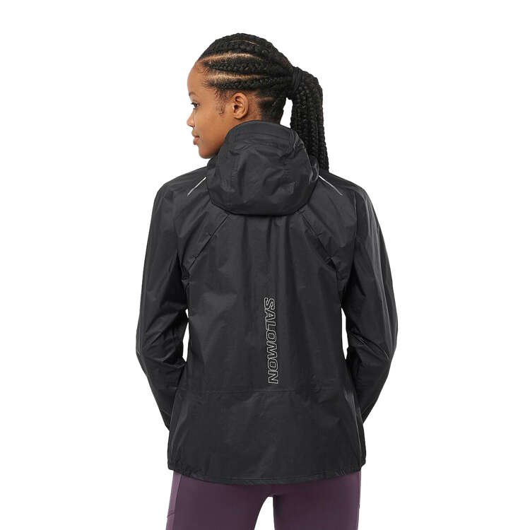 Salomon Womens Bonatti Waterproof Trail Jacket, Black, rebel_hi-res