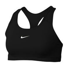 Nike Womens Swoosh Medium Support Sports Bra, Black, rebel_hi-res