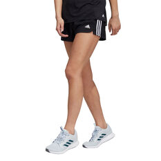adidas Womens Pacer 3-Stripes Shorts Black XS, Black, rebel_hi-res
