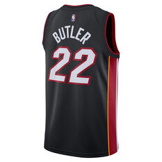 Miami Heat Jimmy Butler 2021/22 Mens Icon Edition Swingman Jersey, Black, rebel_hi-res