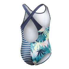 Roxy Girls Go Further One Piece Swimsuit Blue 8, Blue, rebel_hi-res