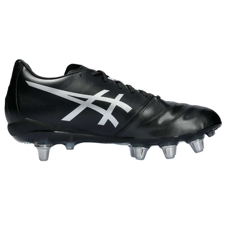 Asics Lethal Warno ST3 Rugby Boots Black/Silver US Mens 8 / Womens 9.5, Black/Silver, rebel_hi-res