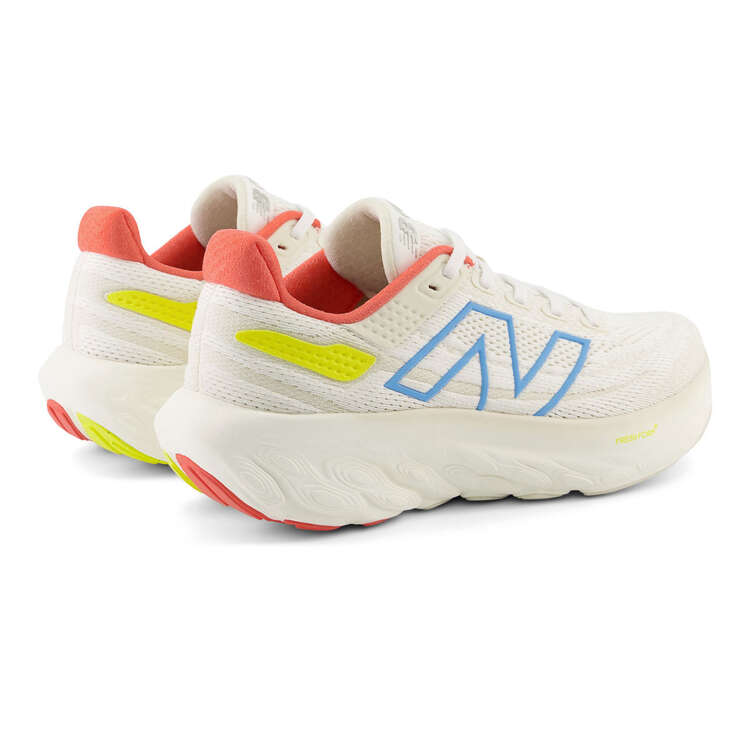 New Balance 1080 V13 Womens Running Shoes, White/Blue, rebel_hi-res