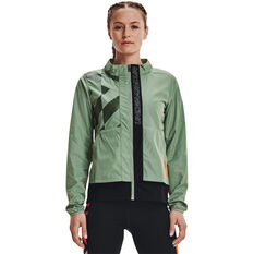 Under Armour Womens Run Anywhere Laser Jacket Green XS, Green, rebel_hi-res