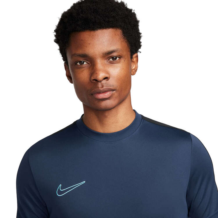 Nike Mens Dri-FIT Academy 23 Football Tee, Blue/Black, rebel_hi-res