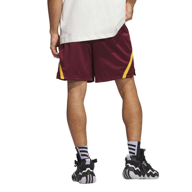 adidas Mens Select Summer 5-Inch Basketball Shorts Red XL, Red, rebel_hi-res