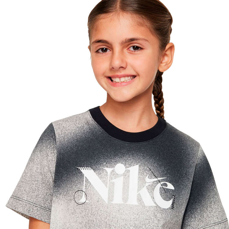 Nike Kids Sportswear Culture of Basketball Tee, Grey/Black, rebel_hi-res