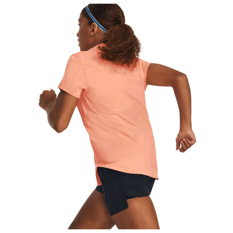 Under Armour Womens Iso-Chill Laser Tee, Pink, rebel_hi-res