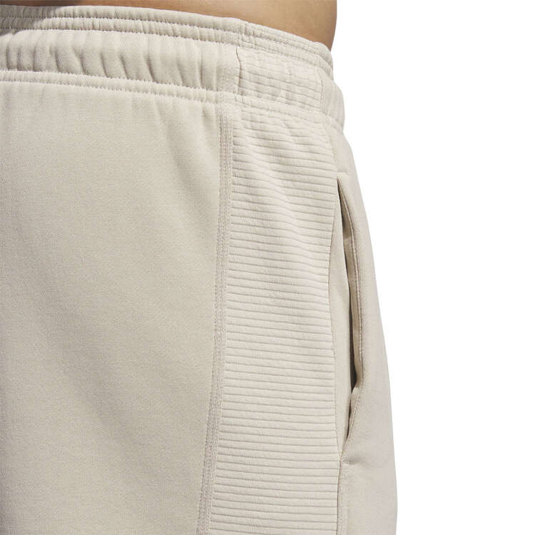 adidas Mens Lounge French Terry Shorts, Beige, rebel_hi-res