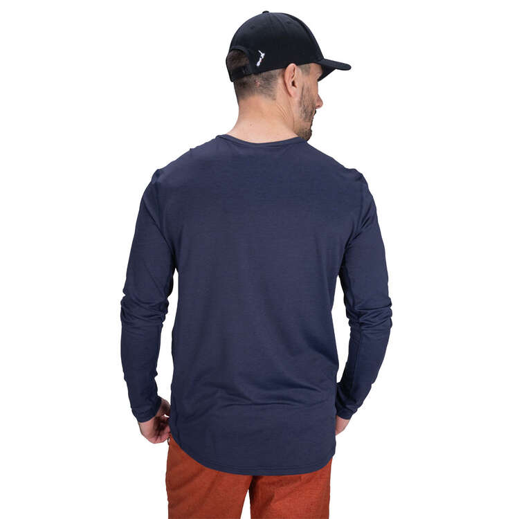 Macpac Men's brrr° Long Sleeve Shirt, Blue, rebel_hi-res