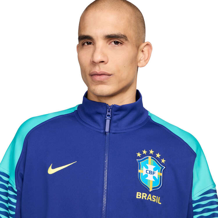 Brazil 2024/25 Strike Dri-FIT Soccer Jacket, Blue/Yellow, rebel_hi-res