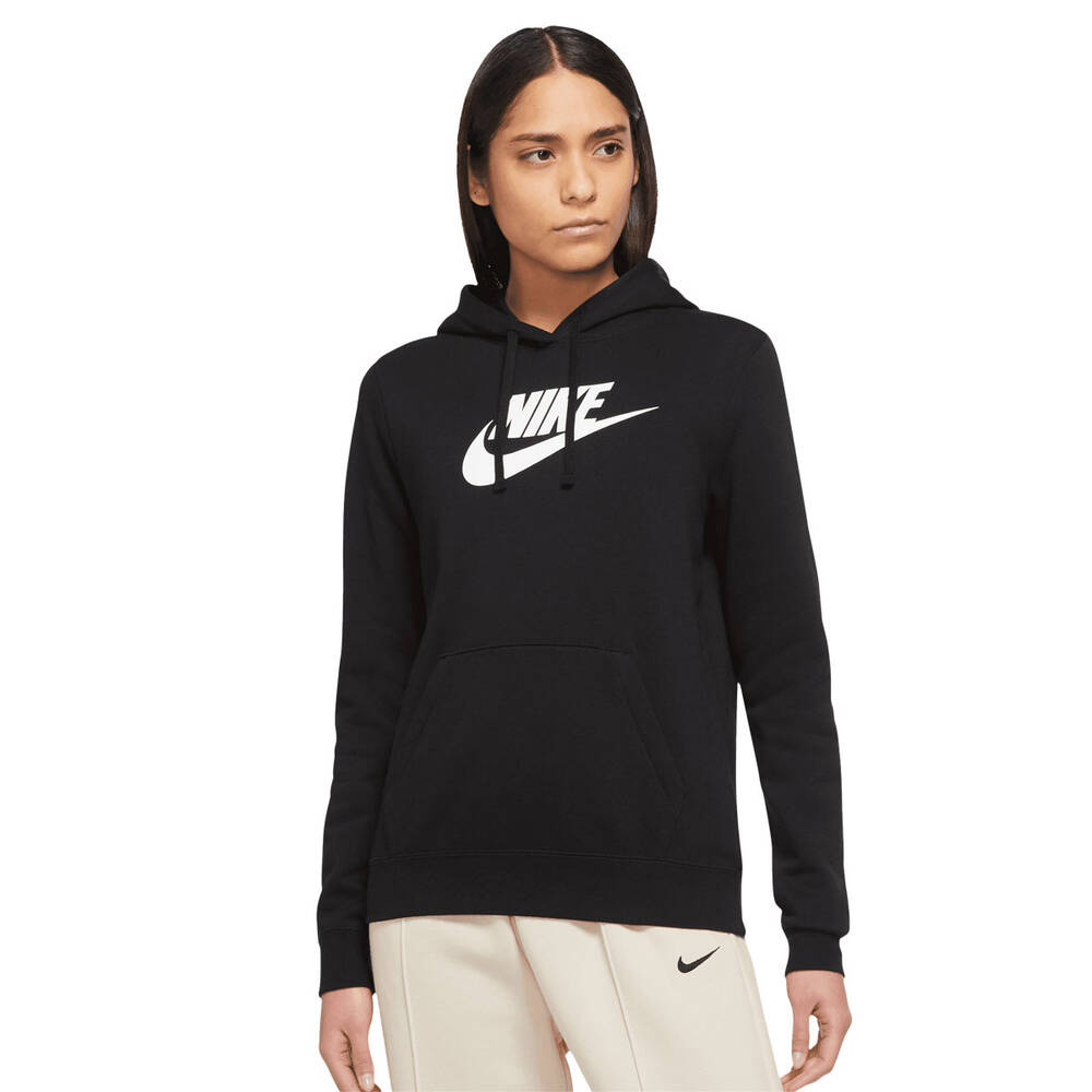 Nike Womens Sportswear Club Fleece Pullover Hoodie Black S | Rebel Sport